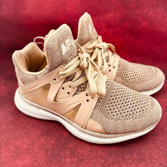 APL Shoes - APL ATHLETIC PROPULSION LABS WOMEN'S ASCENT SNEAKERS BLUSH PINK/ROSE GOLD SIZE 7